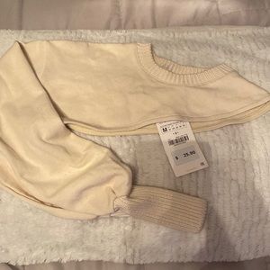 One shoulder crop sweater